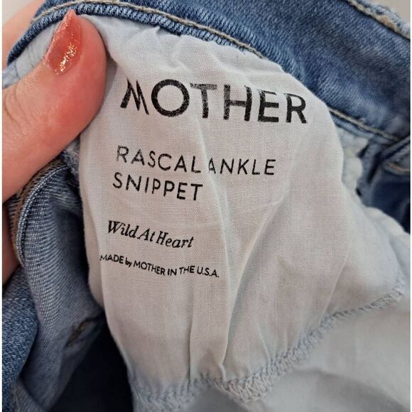 MOTHER Women's Rascal Ankle Snippet Jeans in Wild At Heart Wash size 25 - Picture 9 of 12